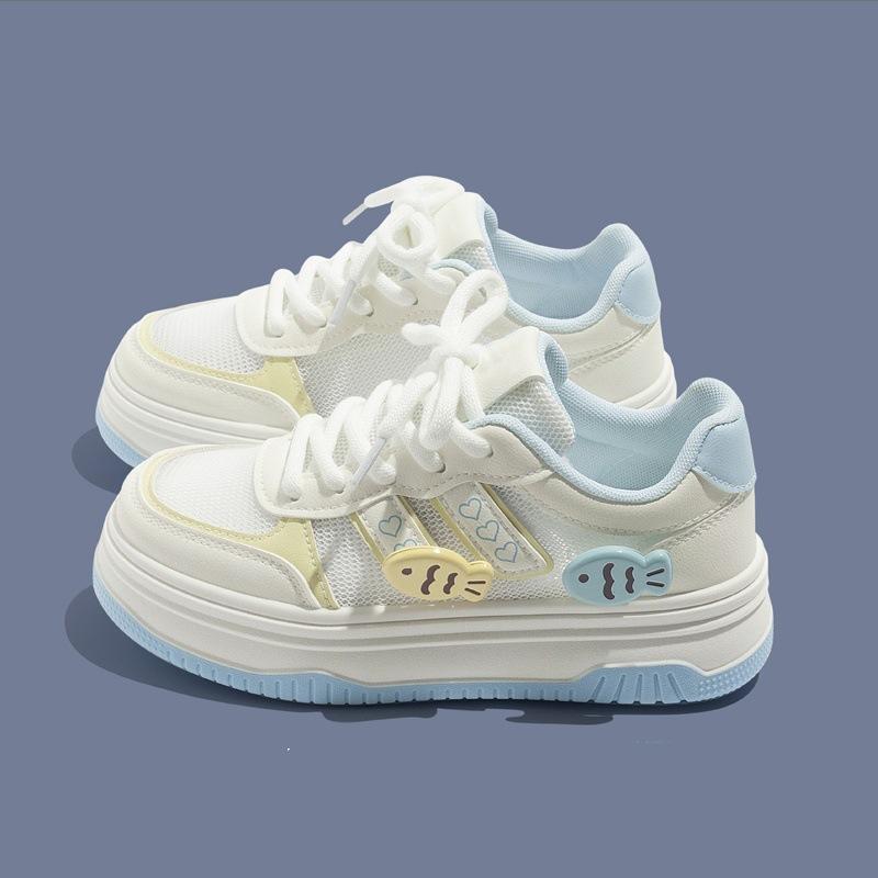

Summer women s shoes little white shoes women s new breathable mesh shoes versatile niche bread shoes platform sports board shoes 35