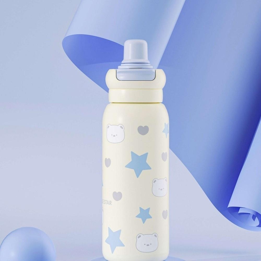 620ml Capacity Vacuum Insulated Water Bottle High-Capacity Straw Travel Cup  Student