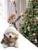 Retro Christmas Polar Bear Room Ornament Christmas Pendant Acrylic Polar Bear Ornament Christmas Ornament New Year Gift