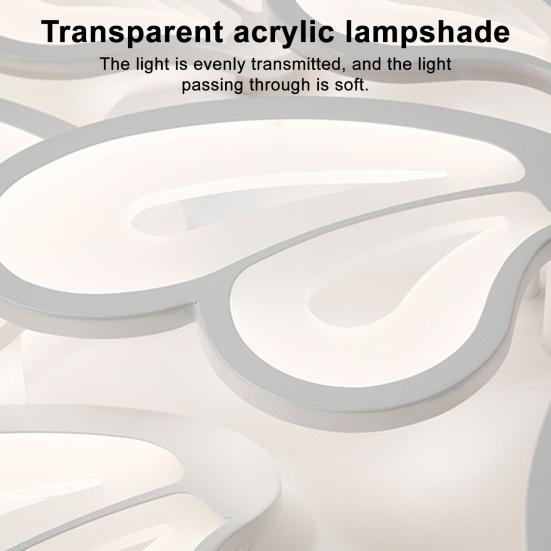 Lampa Sufitowa LED w Kształcie Kwiatu Ściemniana Nowoczesna Lampa Miękkie Światło Ochrona Oczu Lampka Nocna Artystyczne Oświetlenie Salonu w Kształcie Serca