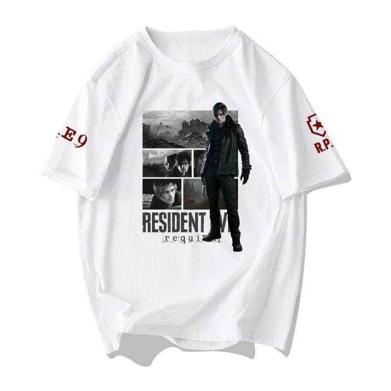 Resident Evil 9 Requiem Leon Kennedy Grace Ashcroft Grafické Tričko 100% Bavlna Unisex 2026 Nová Móda Y2k Krátký Rukáv