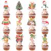 Christmas Cake Decoration Flags Set With Vintage Design For Holiday Parties