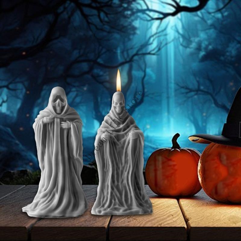 Q1FD Halloweens Skull Silicone Mould for Candle Crafting Materials Decoration Party Supplies Creative Gift Ideas