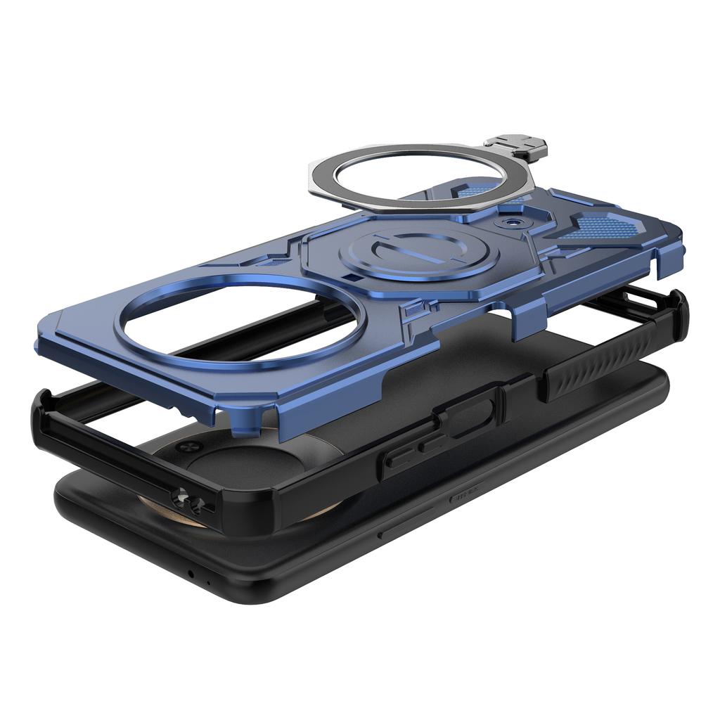 For Honor X60 5G/X9c Smart 5G Magnetic Case Rotating Metal Kickstand Shockproof PC + TPU Phone Back Cover