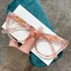 New Fashion Cat Eye Photochromic Womens Reading Glasses Retro Ultra Light HD Anti Blue Light Presbyopia Glasses