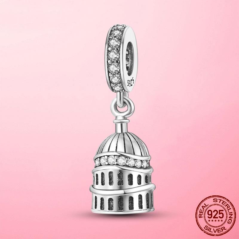 New 925 Silver Snake Coffee Cup Dog CZ Cactus Charms Beads Fit Original Women Bracelet Fine Silver Jewelry Gift