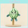 Watermelon Keyring Plushie With Embroid Smiling And Frowning Expressions Design