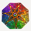 1pc Celtic Knot Star Mandala Automatic Folding Umbrella, 8-Rib Iron Frame, Casual Outdoor Accessory for Birthday Festival Gifts yy251128146