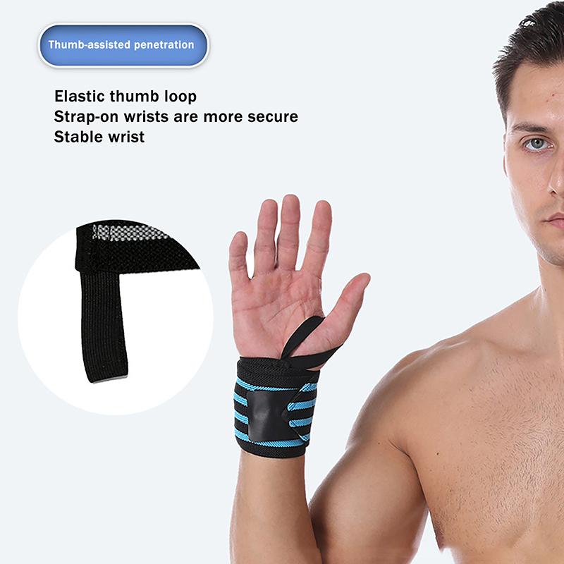 Fitness Wristband Strap Weight Lifting Push Up Power Winding Wristband Sweat Absorption Power Band Hard Pull Wrist Protection