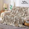 Beige Pfingstrose Flanell Decke Warm Weich Halloween Weihnachten Sofa Warm Gemütlich Dekorativ Dekor Geschenk für Alle Jahreszeiten