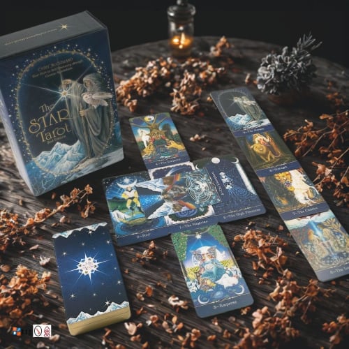 I.I.J. The Star Tarot, Waite Edition, 78 Cards, Tarot Cards for Divination, Astrology, and Space, Includes Japanese Instructions, Authentic Product