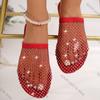 Fashion Women Slippers 2025 Women Summer New Round Head Slippers Water Diamond Flat Home Anti-skid Sandals Slides Women Zapatos De Mujer