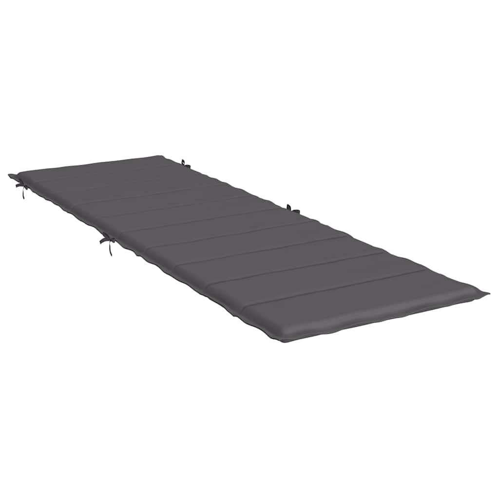 Sun Lounger Cushion Anthracite 186 x 58 x 4 cm Oxford Fabric