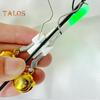 Luce per punta canna da pesca con doppio campanello, allarme abboccata, lampada a LED per pesca notturna, sensore di abboccata sulla punta della canna, luce di avviso, accessori da pesca