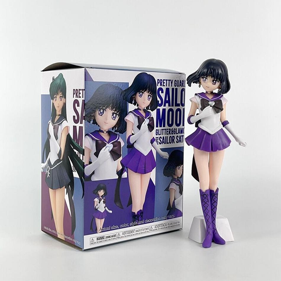23cm Anime Sailor Moon Meiou Setsuna Figure GLITTER&GLAMOURS Kaiou Michiru Tenoh Haruka Tomoe aru Action Figurine Toy Gift