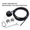 5 piezas Capacidad de Carga 200KG Polea de Fitness Cable de Acero Ajustable Cuerda de Acero Entrenamiento de Fuerza