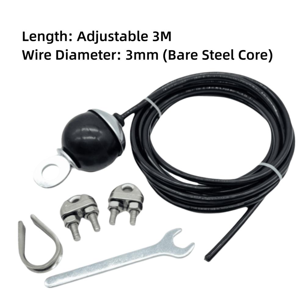 5 piezas Capacidad de Carga 200KG Polea de Fitness Cable de Acero Ajustable Cuerda de Acero Entrenamiento de Fuerza