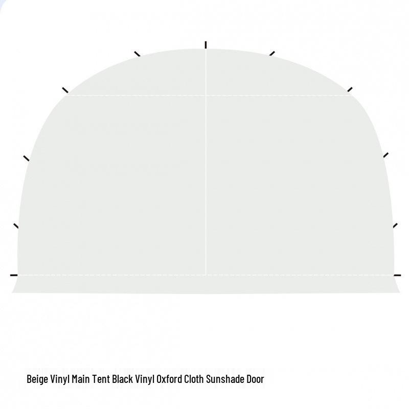 Extra Thick Windproof Camping Tent: Rainproof, Blackout Sunshade with Dome Canopy for Outdoor Sun Protection