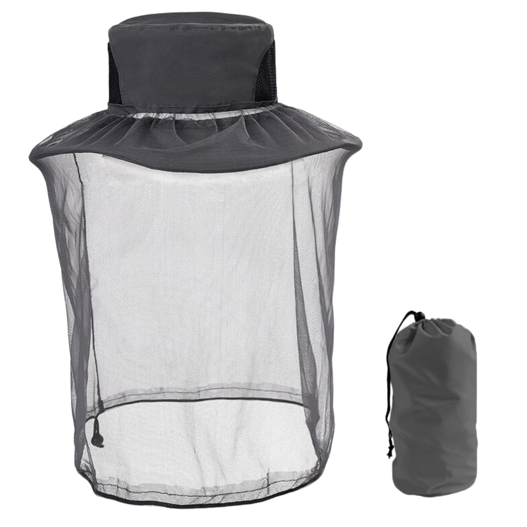 

Шляпа от комаров с репеллентом для головы УФ для солнечных ожогов УФ для улицы фермы с мешком для хранения [Mokasali] сетка, сетка, защита, лето,