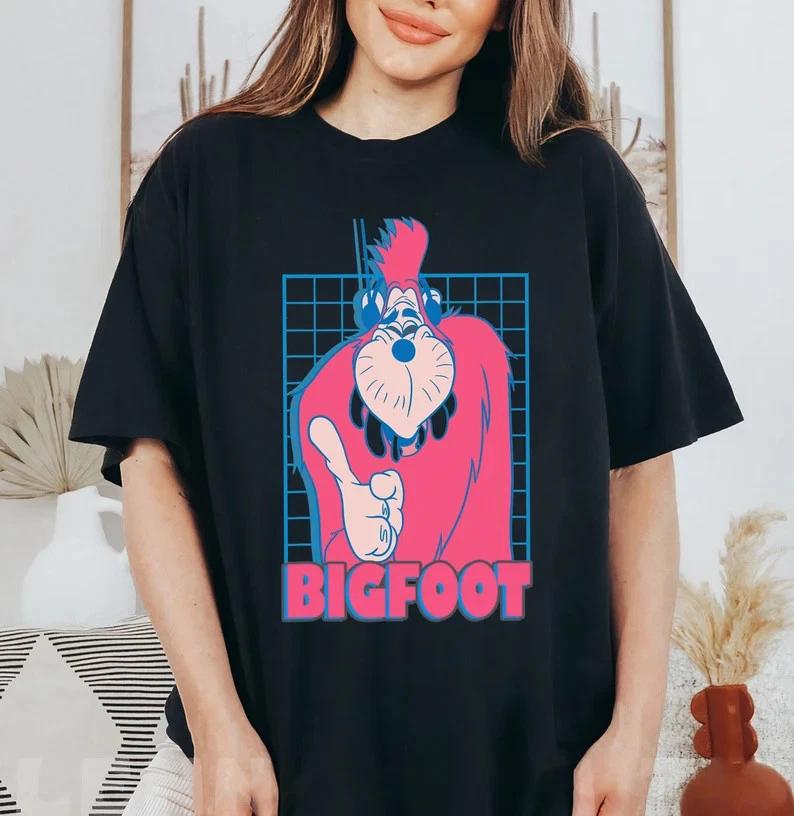 A Goofy Movie Bigfoot Grid Graphic Land Family Matching Shirt S