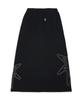Mark Gonzales Women'S Sweat Long Skirt - Black