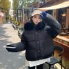Outer Women 2025 New Autumn and Winter Style Fried Street Large Fur Collar Hooded Short Down Cotton Jacket Loose Thickened Warm