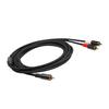 RCA Y Cable 1 RCA Male to 2 RCA Male Stereo Audio Cable Dual Shielded Gold Plated 6.5Ft Amplifier TV Mixer CD DVD