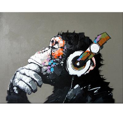 Music Monkey Animal Cartoon Child DIY Digital Painting By Numbers Modern Wall Art Canvas Painting Unique Gift Home Decor