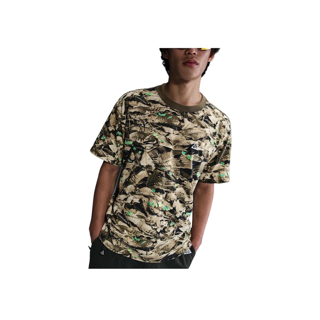 Nike ACG Series Moisture-Wicking Comfortable Printed Short Sleeve T-Shirt Men Tops Olive HJ0795-222