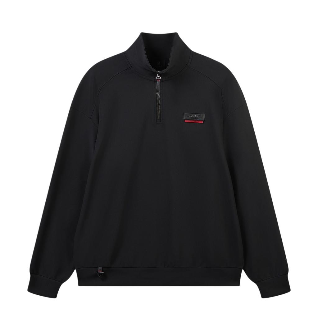 Li Ning Wade Series Casual Simple Fashion Sports Versatile Letter Brand Logo UV Protection UPF 50+ Half-Zip Crew Neck Pullover Sweatshirt AWDWF49-2