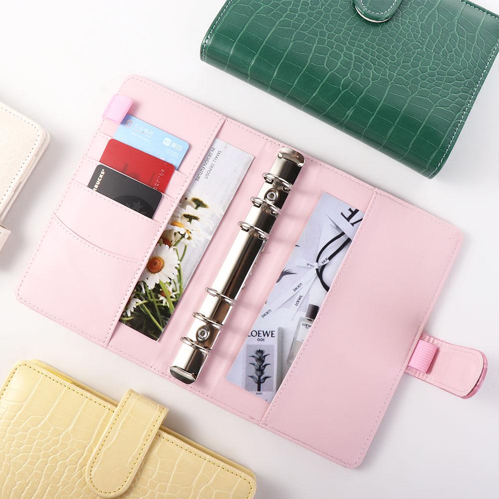 6 Ring A6 Notebook Crocodile Pattern Loose-Leaf Cover Notepad Cover Binder Cover Notebook Cover