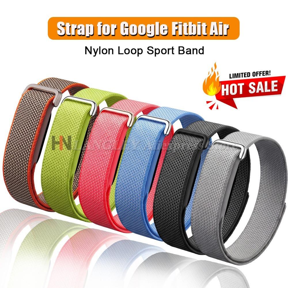 Official Nylon Braided Sports Watch Strap for Google Fitbit Air Bracelet Quick-dry Breathable Comfortable Wrist Band Accessories
