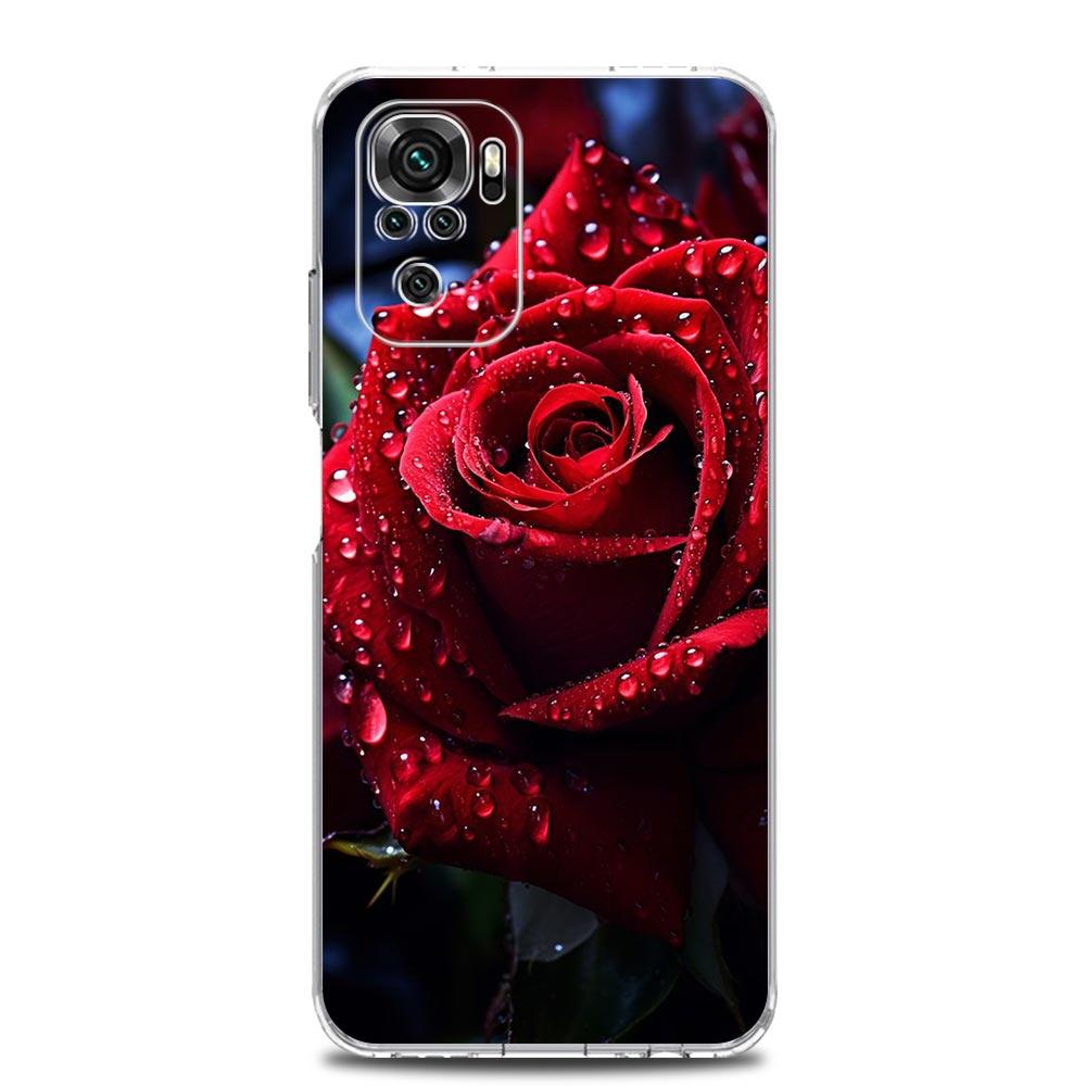 Beautiful Red Rose Flowers Phone Case For Xiaomi Redmi Note 15 14 13 12 4G 10 11 Pro Plus 5G 14C 13C 12C 10C Cover