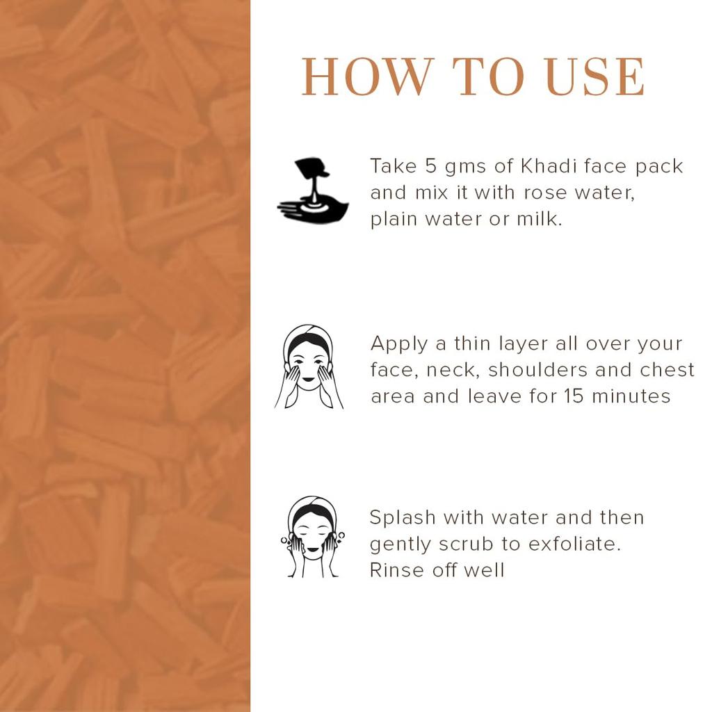 Khadi Herbal Sandalwood Face Pack Natural Skin Care Mask For Oil Control And Soft Smooth Skin 50 g Pack Of 1