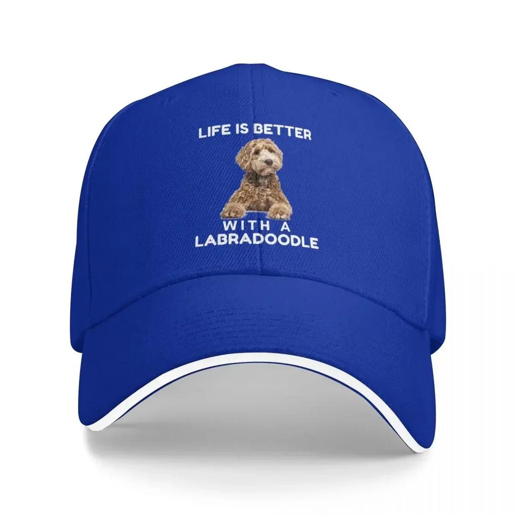 New Life is Better with Mini Labradoodle Baseball Cap Hat Luxury Brand custom caps Women Beach Fashion Unisexs
