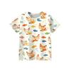 Kids Animal Print Short Sleeve T Shirt Casual Loose Fit Crew Neck Top Soft Comfortable Fabric Suitable for Everyday Wear