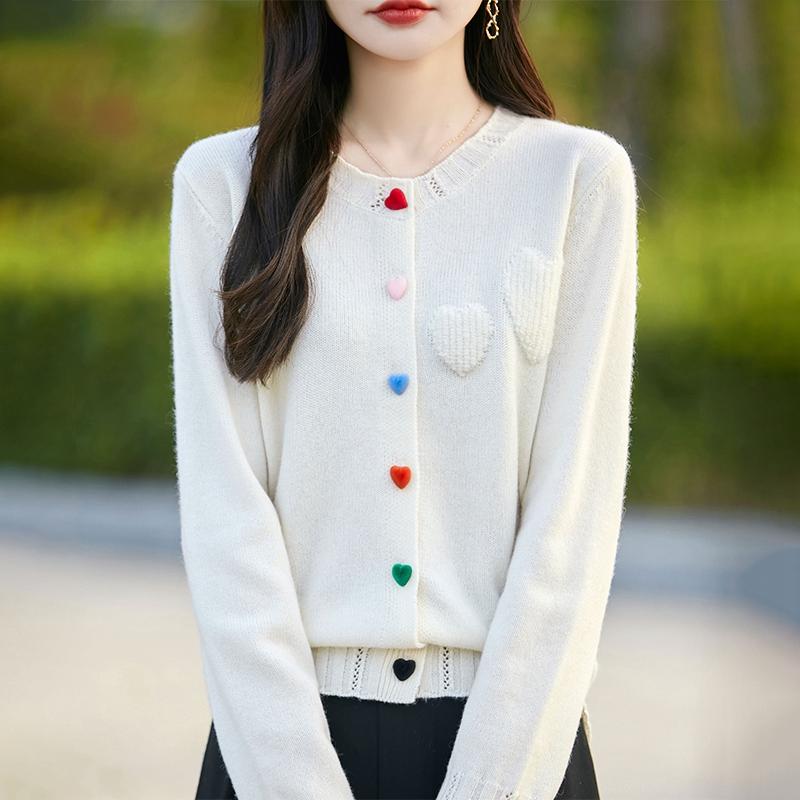 Pulover de damă din cașmir Qinghe cașmir 30% cașmir 70% lână cardigan toamnă și iarnă din cașmir moale și cald