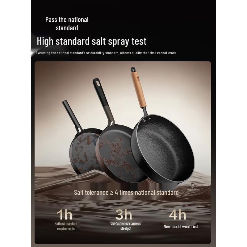 ASD 28cm Titanium Iron Deep Frying Wok