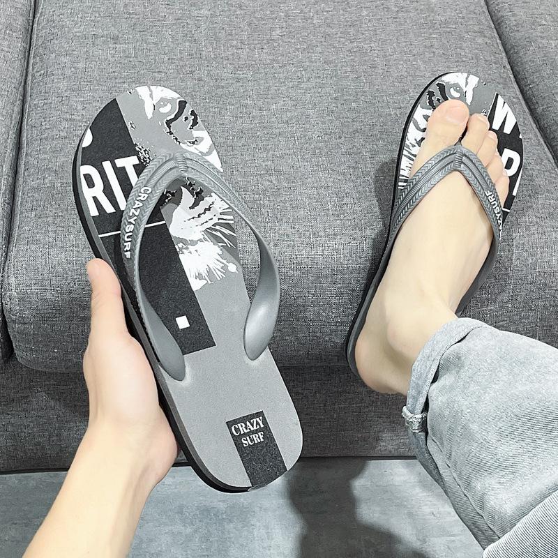 

Flip-flops men s 2 summer new wear sports pinch feet men s indoor anti-skid more 39 серый