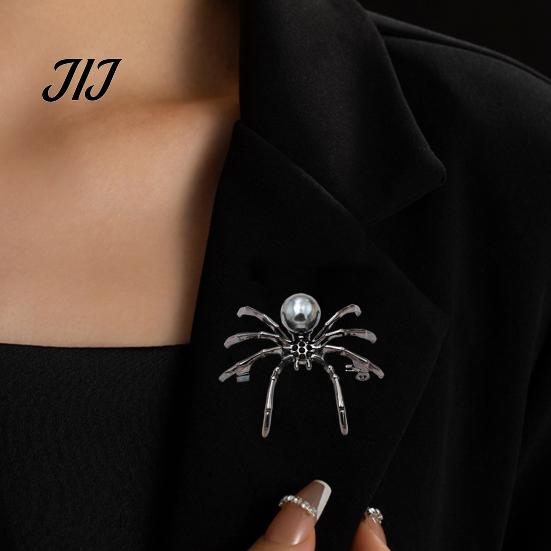 Retro Insekten Pin 1/2 Stück 3D Spinnen Brosche für Halloween, Horror Legierung Gotische Kleidung Accessoires Anstecknadel, Kleidung Jacken Rucksäcke Kostüm