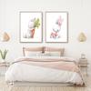 Diligent Bunny Watercolor Animal Cartoon Wall Art Canvas Painting Nordic Poster Pictures For Nursery Girl Bedroom Decor