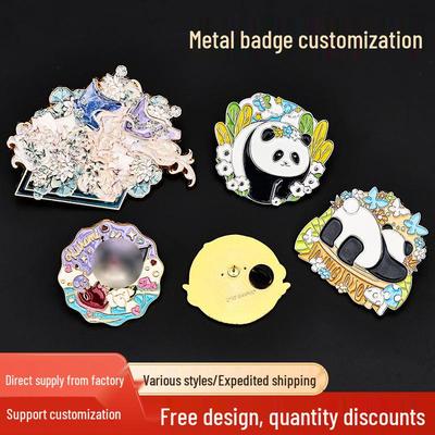 Custom Enamel Epoxy Anniversary Metal Brooch Badge