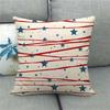 American Five-Pointed Star Geometry Digital Printing Short Plush Pillow Covers For Car Sofa Office Cushion Cover Home Goods