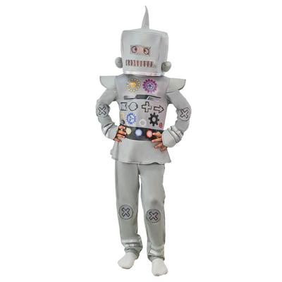 Costume da Robot per Bambini per Halloween, Outfit Cosplay Futuristico con Luci LED per Ragazzi e Ragazze, Costume per Spettacoli Teatrali e Feste di Natale