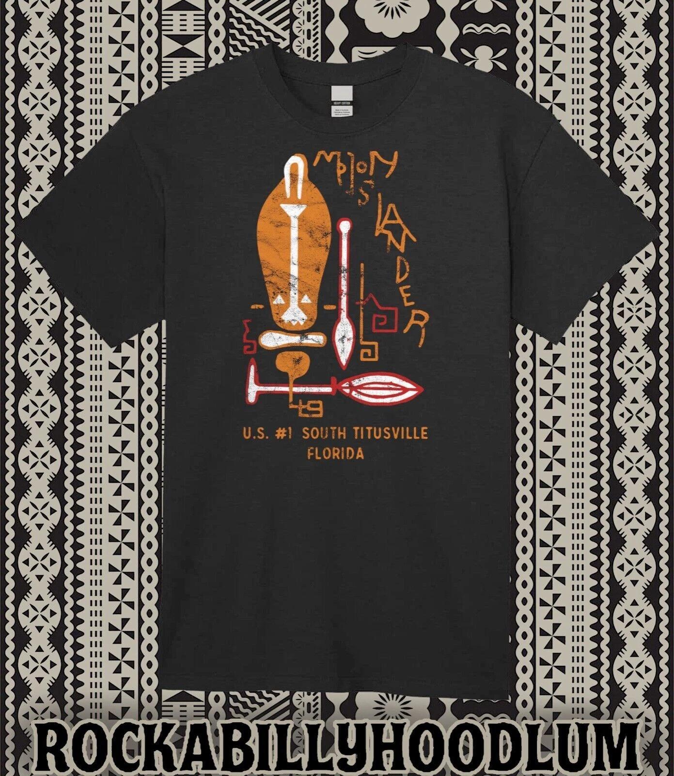 

Retro Tiki Art Tee T Shirt Polynesian Mug Rum Bar The Islander Titusville FL 3XL