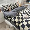 Liliang All-Season Washed Cotton Plaid 4-Piece Bedding Set