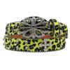 Y2K Retro Leopardendruck Strass Ledergürtel - Millennial Style Jeans Accessoire