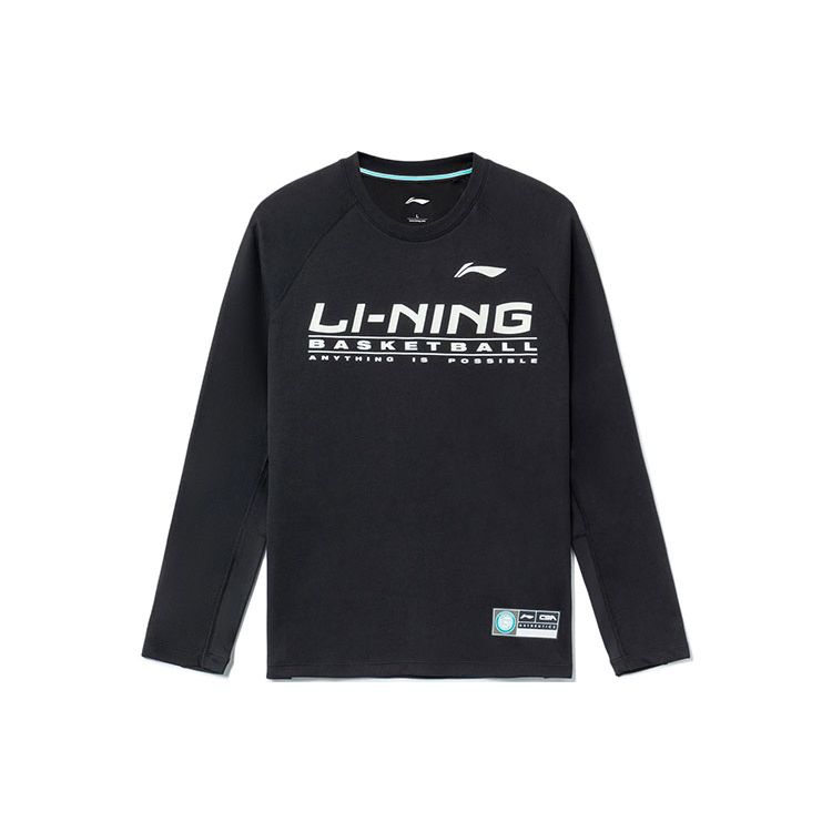 

Мужская футболка-пуловер с круглым вырезом и принтом логотипа серии CBA Li Ning, черная ATLR099-2 L