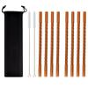 11Pcs Reusable Glass Straws Eco-friendly Drinking Straws for Smoothie Milkshakes Tea Juice Cocktail Straw with Brush Multi-Color