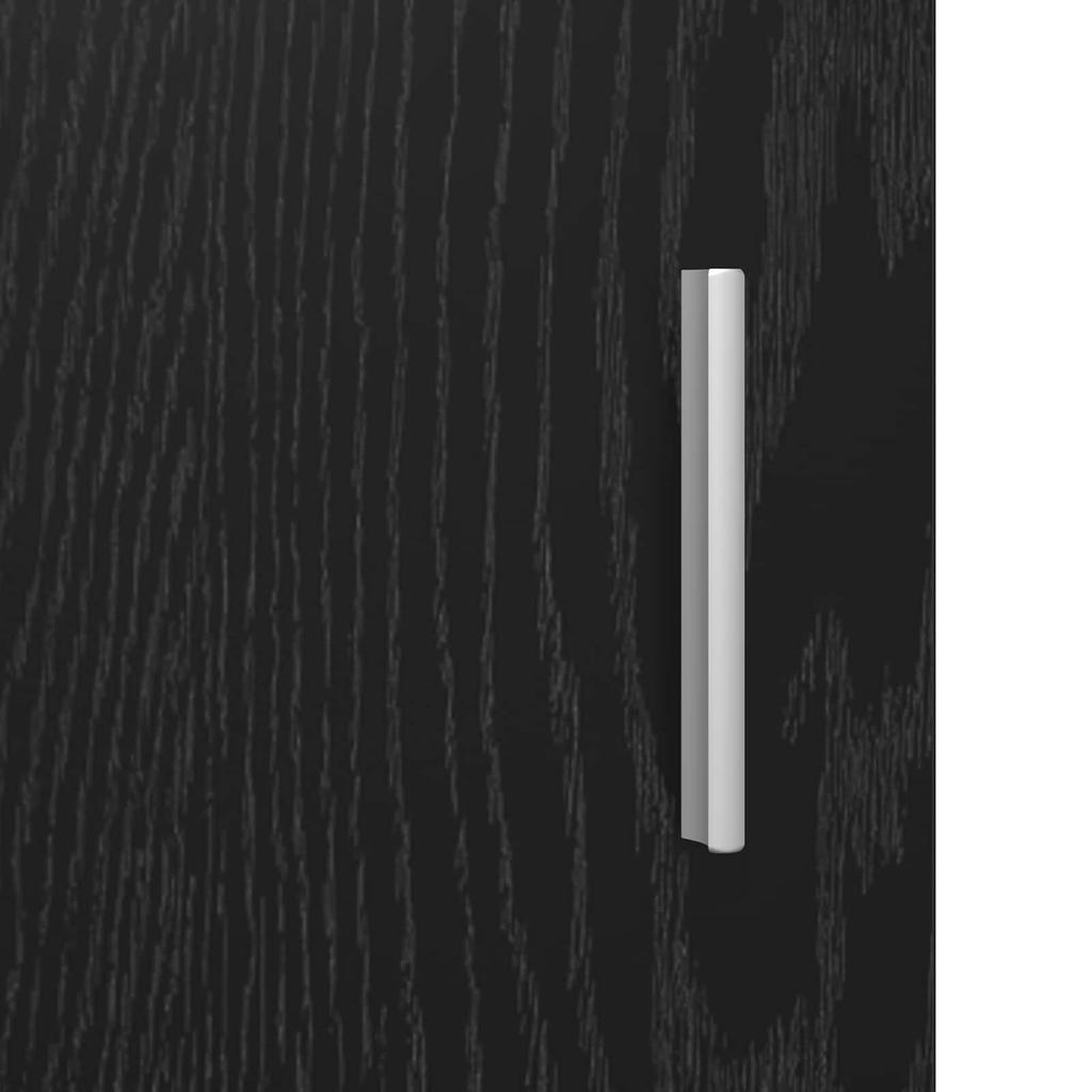 Sideboard in Black Oak Look 80 x 40 x 75 cm Engineered Wood
